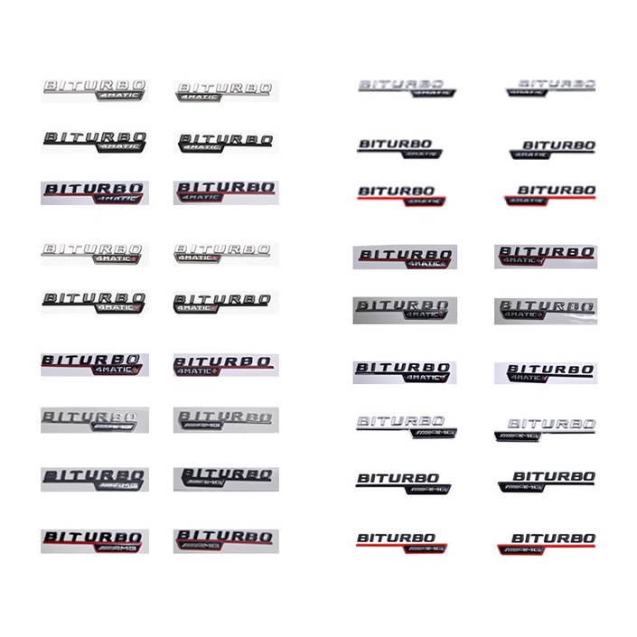 벤츠 호환 BITURBO 바이터보 4매틱 AMG 휀다 레터링 엠블럼