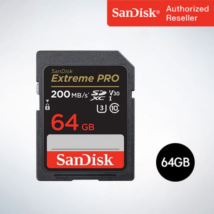 샌디스크 SD메모리카드 SDXC  Extreme Pro 익스트림 프로 UHS-I SDXXU 64GB 20230608