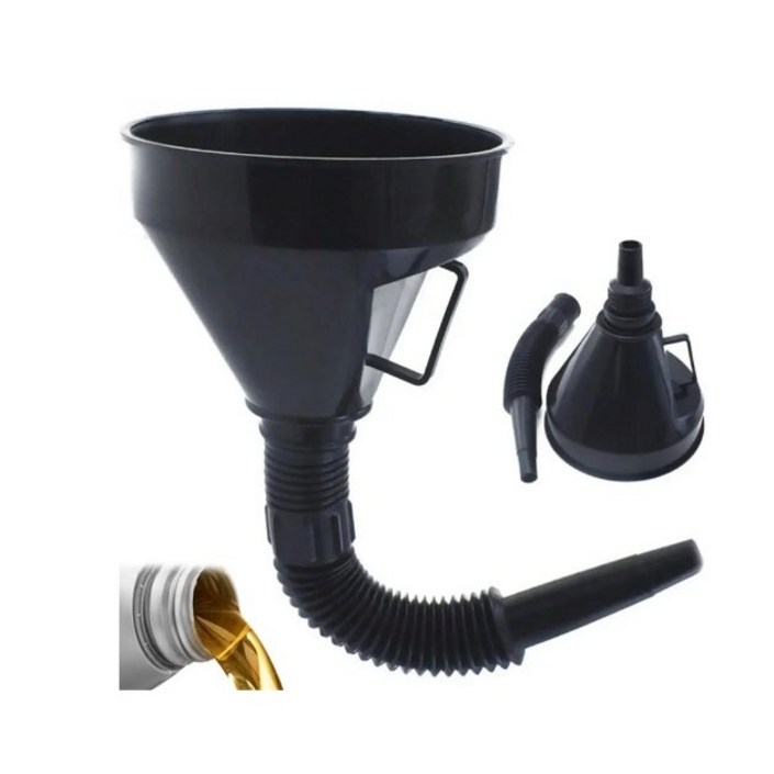 JJC 자바라 깔대기 엔진 밋션 미션 오일 부동액 오일깔데기 주유기, 1개