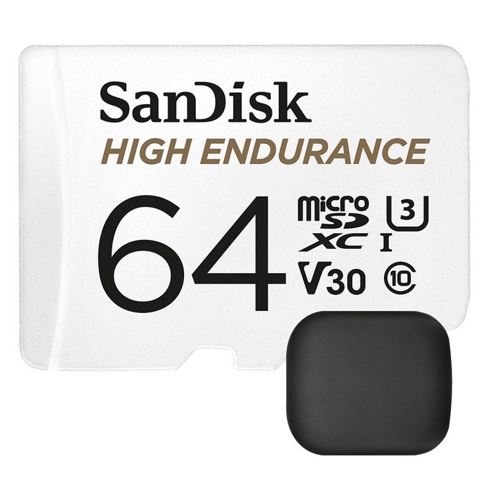 샌디스크 High Endurance 블랙박스 마이크로 SD 카드 보관 케이스, 64GB