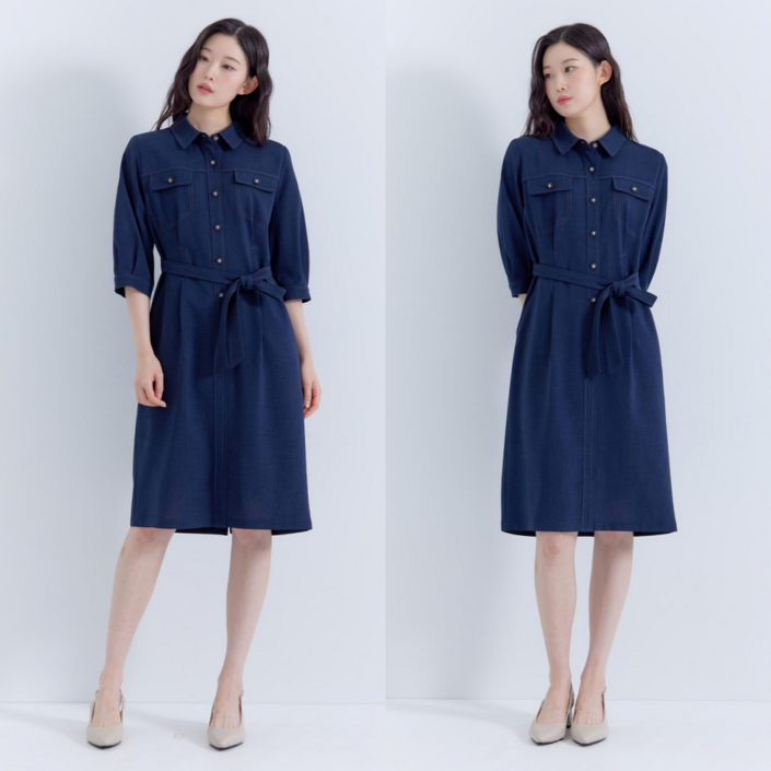 지센 여성 의류 부산점 셔츠형 원피스 LFOPP801 1컬러