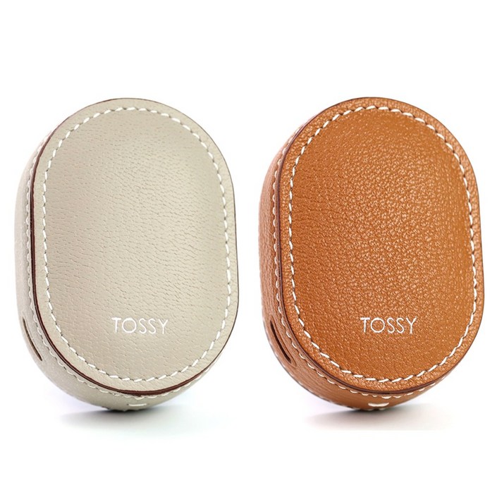 토씨TOSSY 크리스페 가죽 차량용 방향제 송풍구용, 카멜색상 x 화이트머스크향, 1개