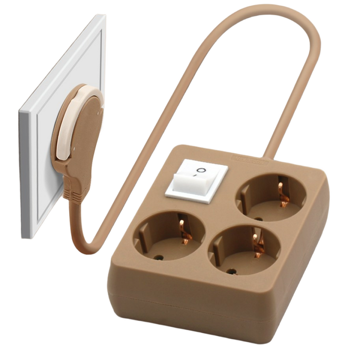 비맥스 미니 사각 납작 멀티탭 고용량 3구 공간활용 인테리어 콘센트