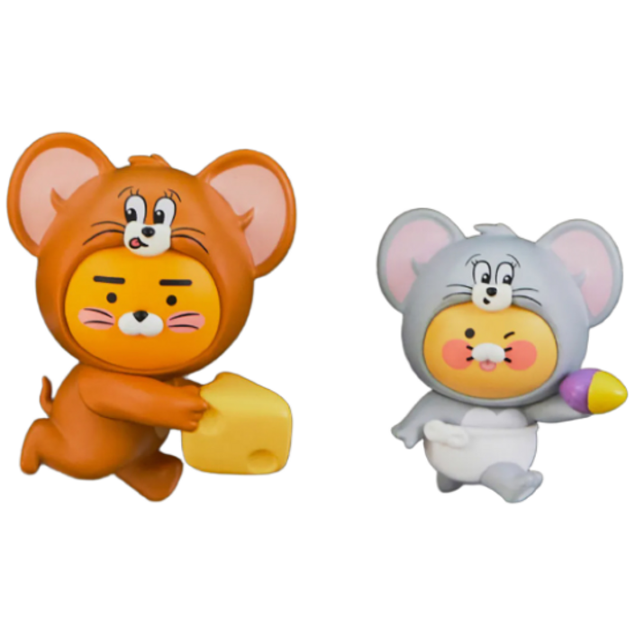 톰과 제리X카카오프렌즈 차량용방향제라이언춘식이 세트 송풍구형