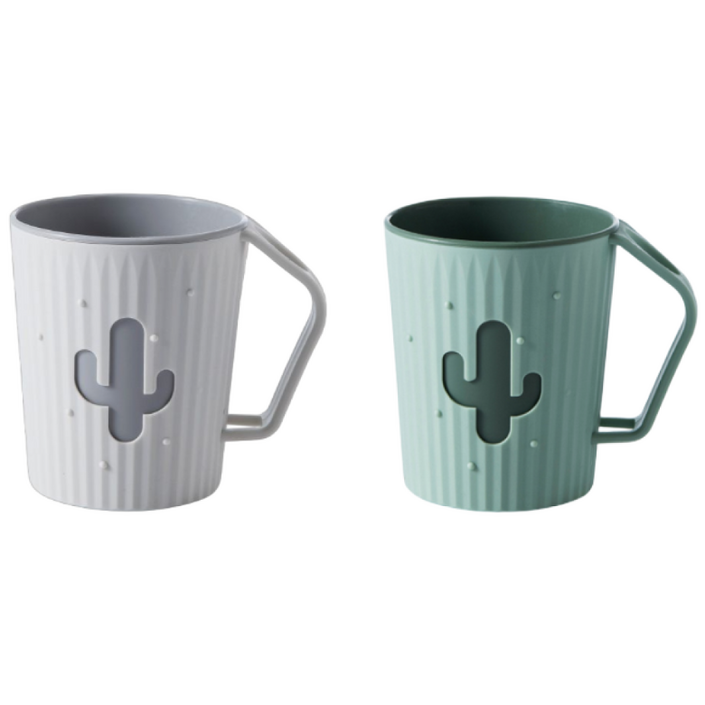 이지몰 위생적인 거꾸로 양치컵 커플 세트, 1세트, B세트  화이트그린