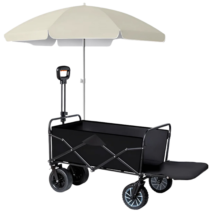 캠펠라 전동웨건 15km 주행 스마트 파워웨건 접이식 캠핑 카트 대용량 배터리 테일랙 옵션 선택 아웃도어 다용도 캐리어, 1개, 블랙  테일랙형  9km  파라솔