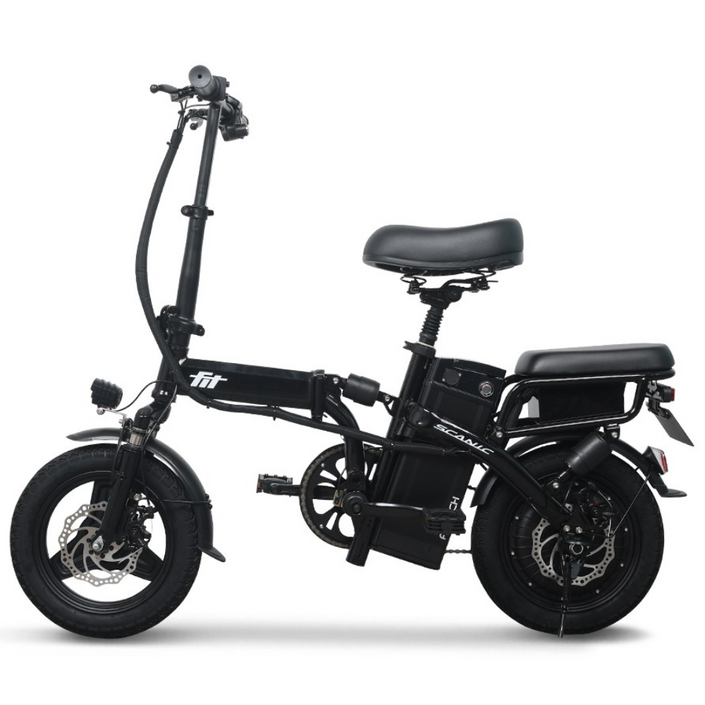 스카닉 핏 FIT 48V 접이식 14인치 출퇴근 미니벨로 PAS 스로틀 전동 전기자전거