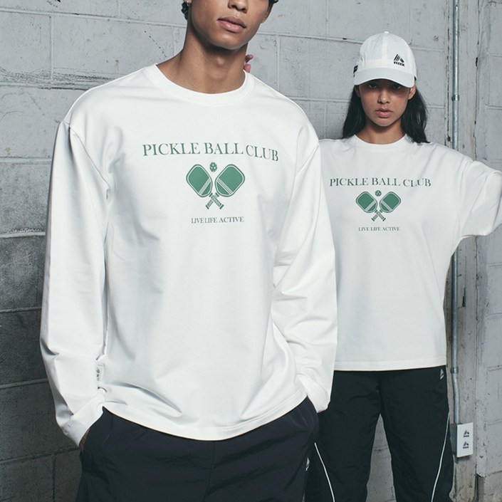 RBX 시즌피클볼 러닝긴팔 남여공용 오버핏 러닝 경량 라운드티셔츠