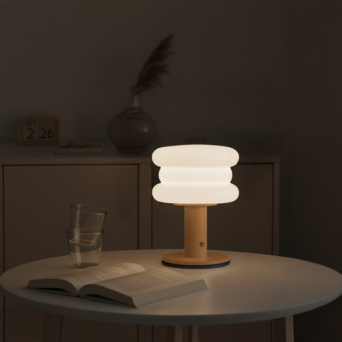 미드무드 미드센츄리 인테리어 마카롱 미니 무드등, 화이트 + 크림버터