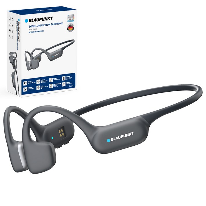 블라우풍트 Ai ENC 블루핏 본 프로 러닝 골전도 이어폰, 블랙, BLPOE692K