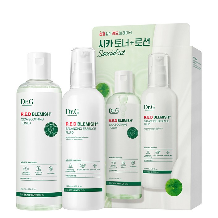 닥터지 레드 블레미쉬 시카 토너 200ml  로션 150ml 세트, 1세트