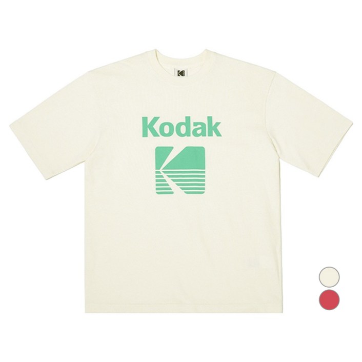 코닥어패럴 남녀공용 컬러아이 세미오버핏 반팔 면 티셔츠