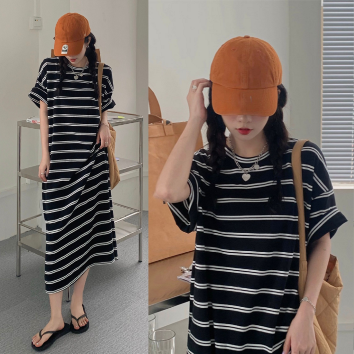 하이하 루즈핏 롱원피스 체형커버 데일리룩