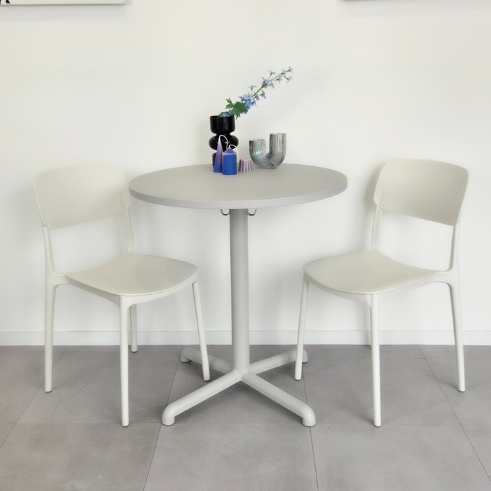 오아루 심플 등받이 인테리어 카페 식탁 의자 2P, 2개, 화이트