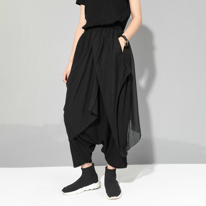 레이디 매직lady magic 여성 빅사이즈 배기바지 쉬폰 똥싼바지