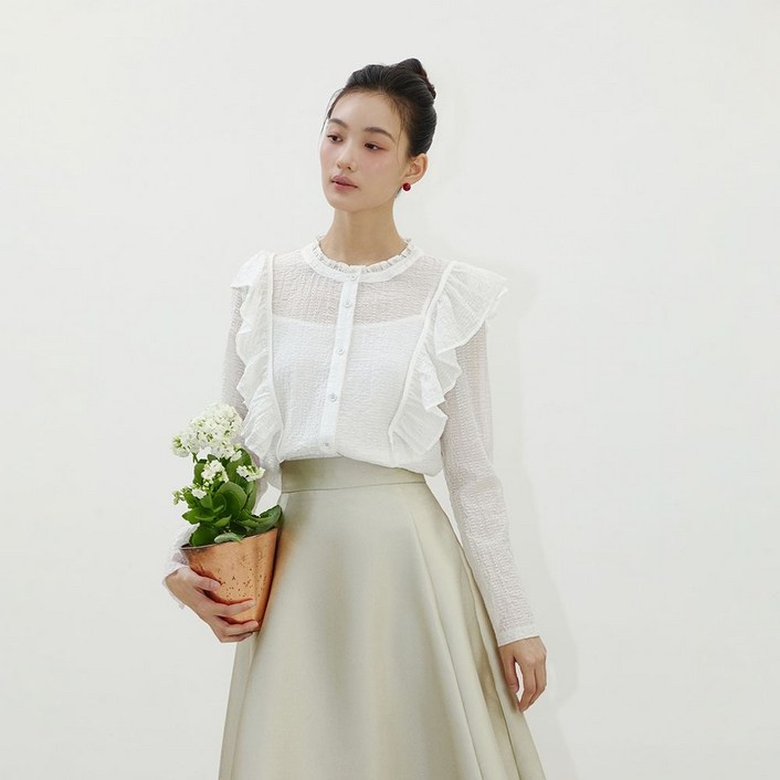 [백화점 정품] 25FW 잇미샤 [25 SS] 나시탑 셋트 러플 블라우스 ITP3ZBL750