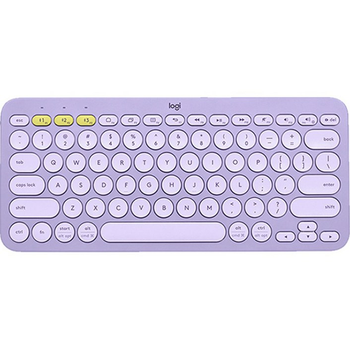 로지텍 블루투스 무선키보드, 퍼플, K380, 텐키리스
