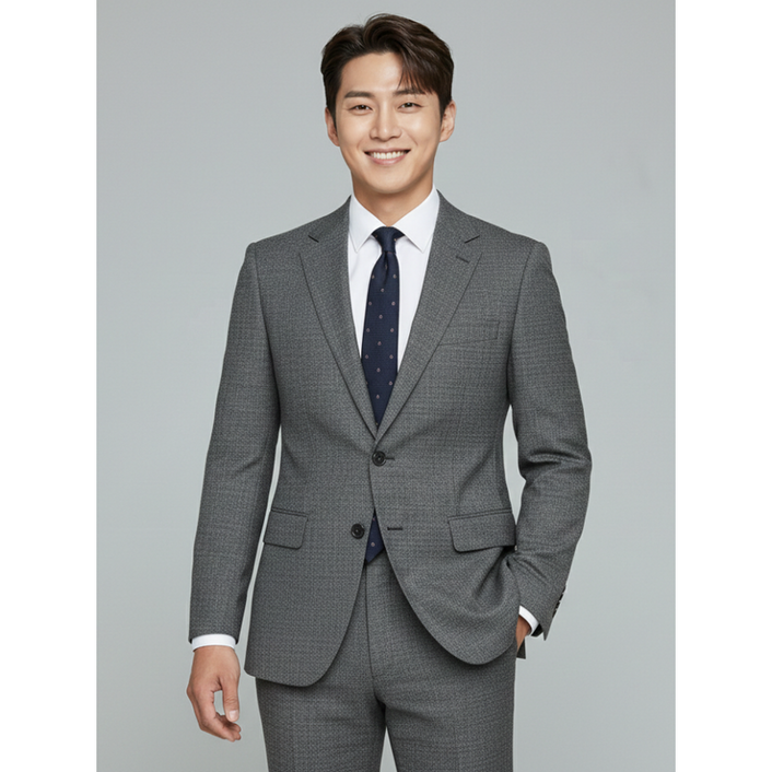 BY파크랜드 울혼방 잔 조직 스트레치 정장 세트AA1SS882 AA1PN882