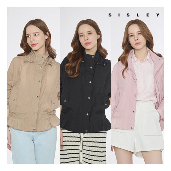 [시슬리] [본사정품] 25SS 여성 셔링 시어 자켓