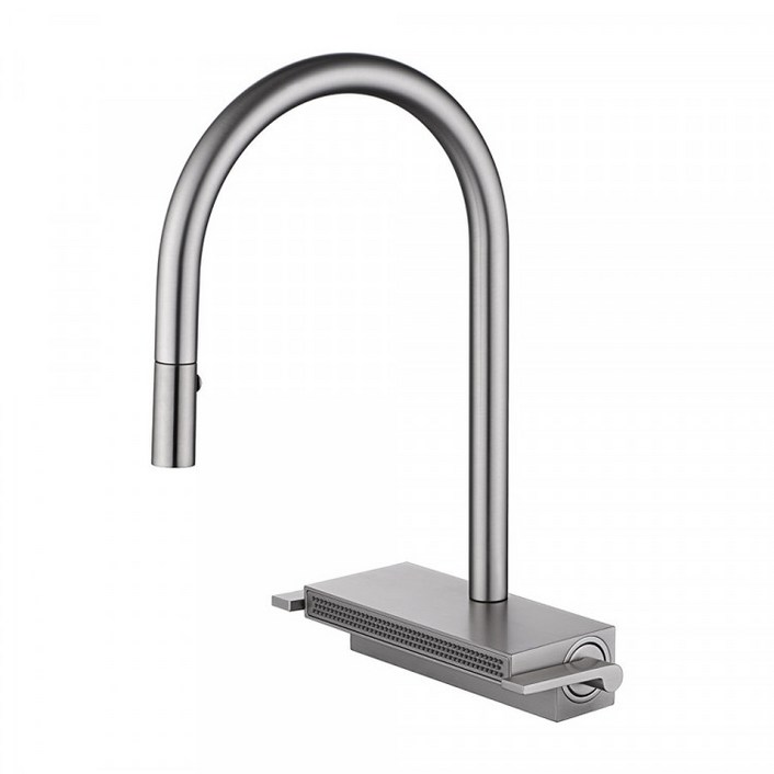 라우체 신상 뉴 피오 거위목 폭포 주방수전 무광 니켈 TM0030N, 1개