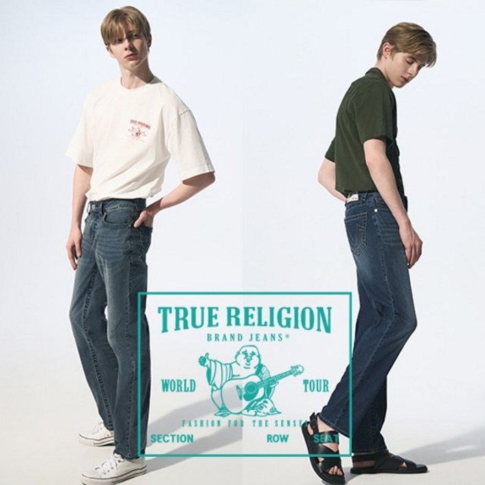 쇼핑엔티 프리미엄 트루릴리전 25SS 최신상 라이크라X쿨맥스 썸머 데님 팬츠 2종, 남성