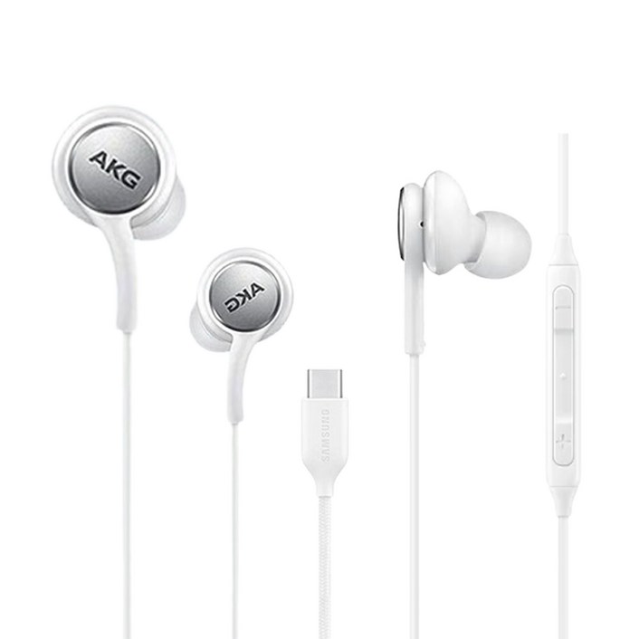 [홈방구] 삼성 C타입 AKG 정품 유선이어폰 갤럭시 스마트폰 S20 S21 S22 S23 S24 Z플립 전기종 노트10 노트20 아비스토 귀이개 구성품 포함, 홈방구 C타입 화이트