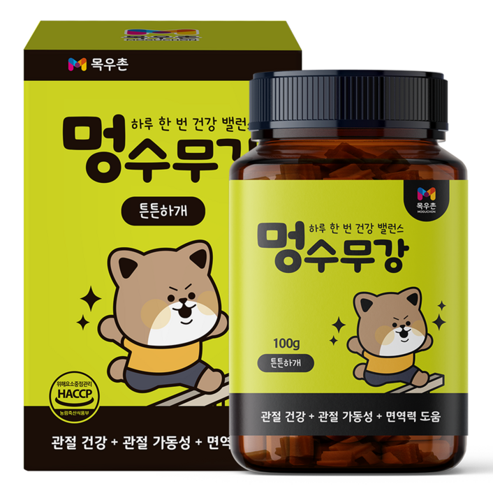 목우촌 펫9단 강아지 슬개골 뼈 관절 연골 영양제 100g