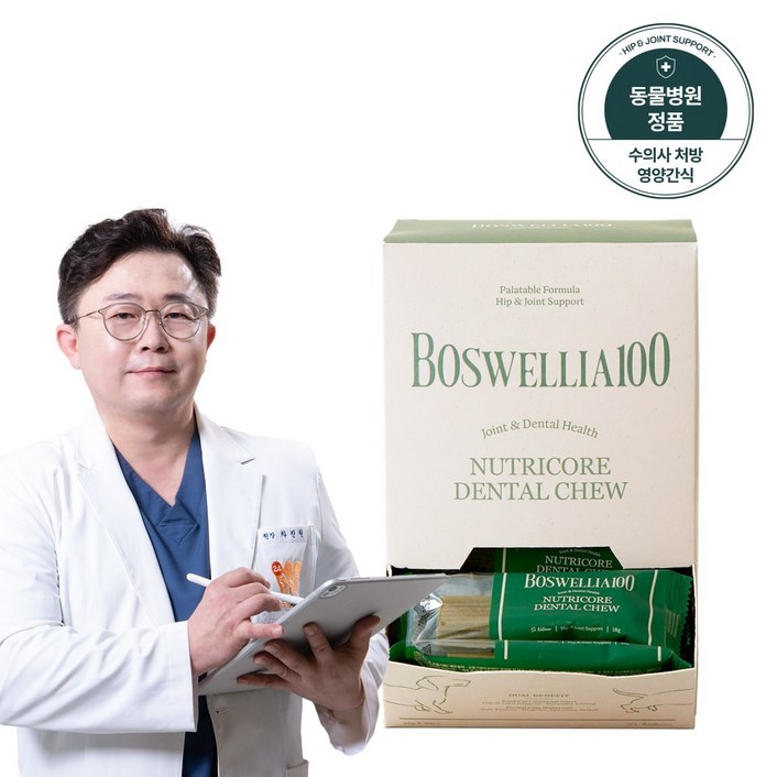슬개골덴탈껌보스웰리아100 닥터뉴트리코어 덴탈츄 강아지 치석제거 가수분해 관절 관절염 입냄새 이갈이 양치껌 오래씹는 개껌 30개입, 관절덴탈케어, 540g, 1개