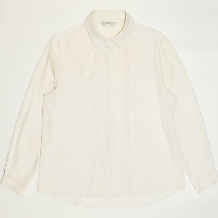 자바구제 2753.매그제이 솔리드 쉬폰 긴팔 블라우스정품 F