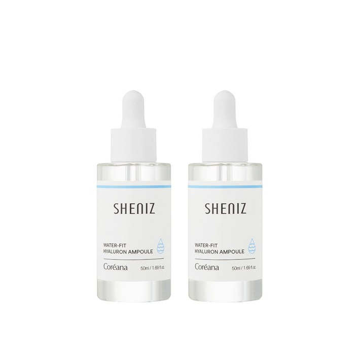 끈적임 NO깊은 수분감피부진정 까지 코리아나 쉬니즈 워터핏 히알루론 앰플 50ml, 2개, 50ml