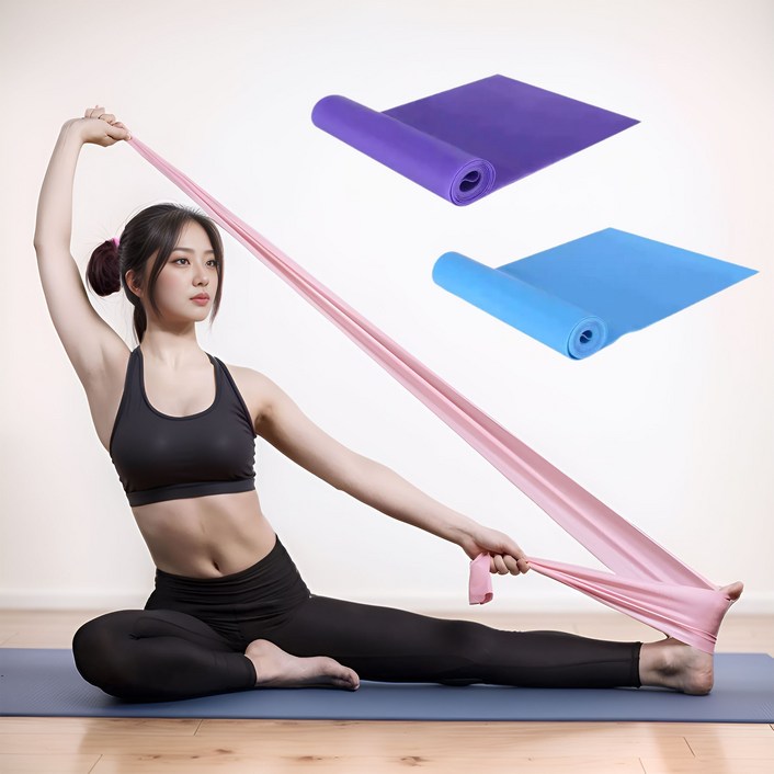 세렌디 라텍스 스트레칭밴드 11 근력운동 튜빙밴드 홈트용 요가 필라테스 복지센터 문화센터 재활운동 고무밴드