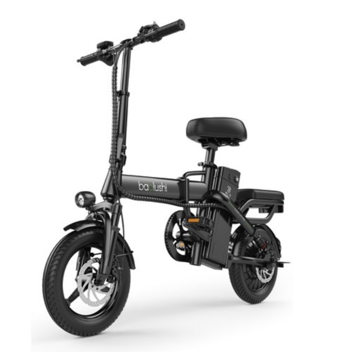 비아지오전기자전거 바올로시 최신형 48V 400W 접이식 전기자전거, 블랙