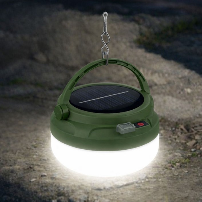 태양열 휴대용 LED 캠핑 랜턴 태양광 충전 야외 캠핑조명