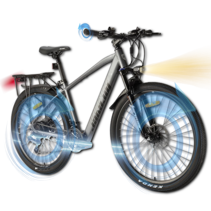 바이크TRA pas 전용 mtb 산악 전기 전동 자전거 26인치 배터리 자물쇠 뒷자리 안장, TRA그레이, 알루미늄