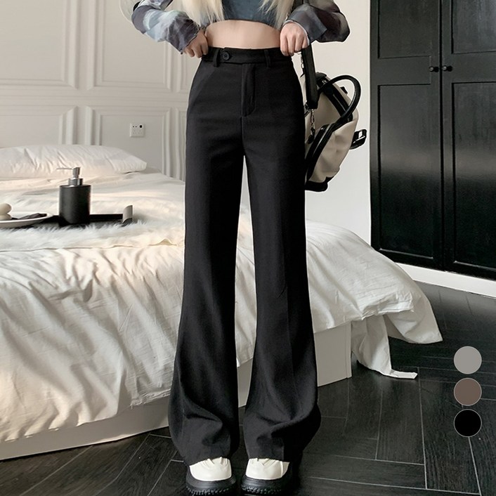 LALABELLE 여성용 팬츠 데일리 부츠컷 긴바지 롱 슬랙스 LALABELLE 여성용 팬츠 데일리 부츠컷 긴바지 롱 슬랙스