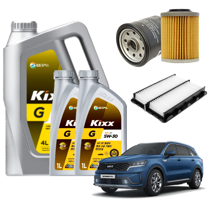 쏘렌토 MQ4 2.5 T 터보 가솔린 합성 엔진오일세트 킥스G 에어필터 오일필터