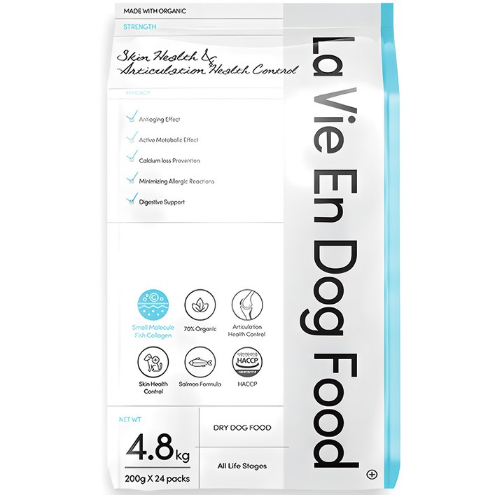 라비앙독 저분자피쉬콜라겐 가수분해 사료, 피부털개선, 4.8kg, 1개