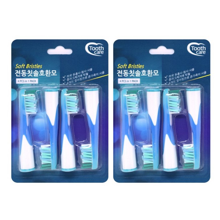 Toothcare 전동칫솔용 전용칫솔모 오랄비 소닉 호환용, 단일상품, 8개입