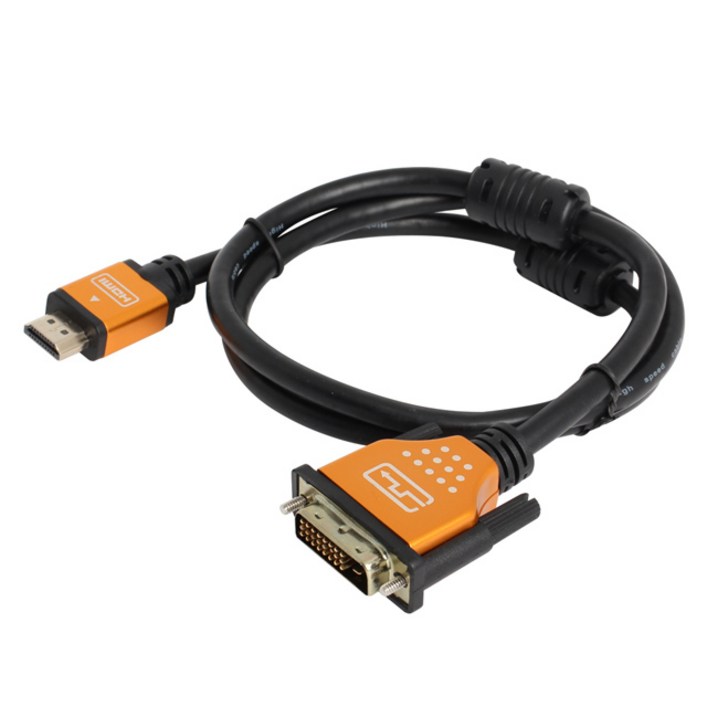 엠비에프 DVI to HDMI 골드 메탈 케이블 MBFDMHMG015