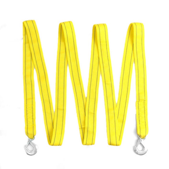 고리형 차량용 견인줄 4m, 1개, 형광옐로우