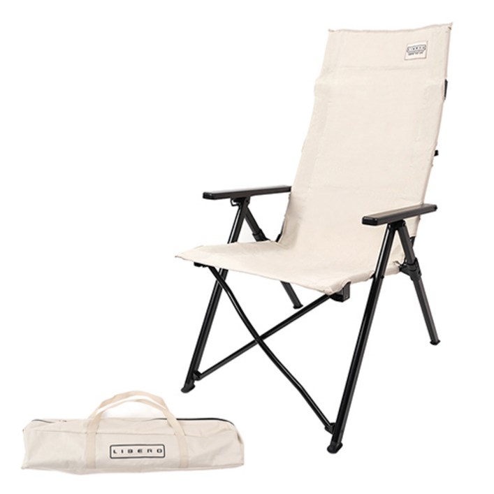 Libero 노블 릴렉스 각도조절 체어  전용가방 세트, 라이트 베이지, 1세트