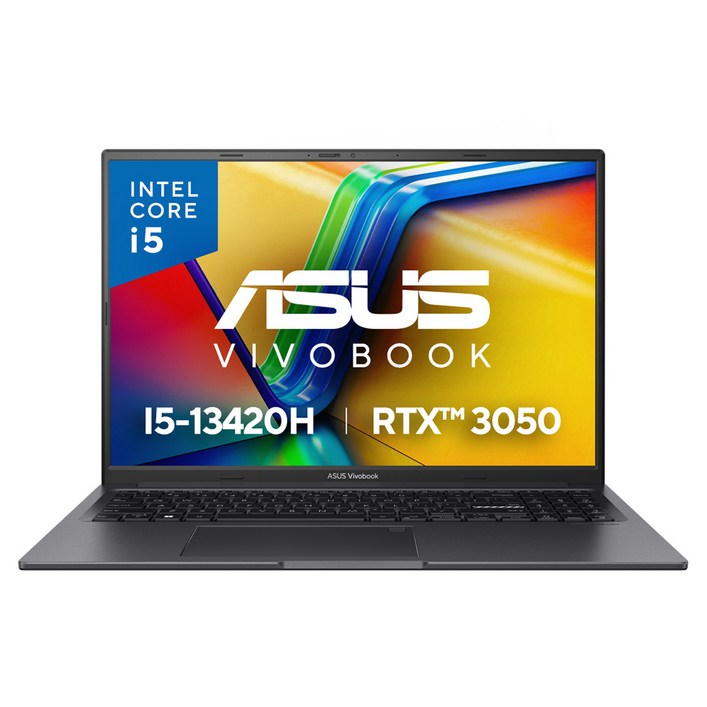 에이수스 2025 비보북 16X 코어i5 인텔 13세대 지포스 RTX 3050, 인디블랙, 512GB, 16GB, Free DOS, K3605VC-RP402