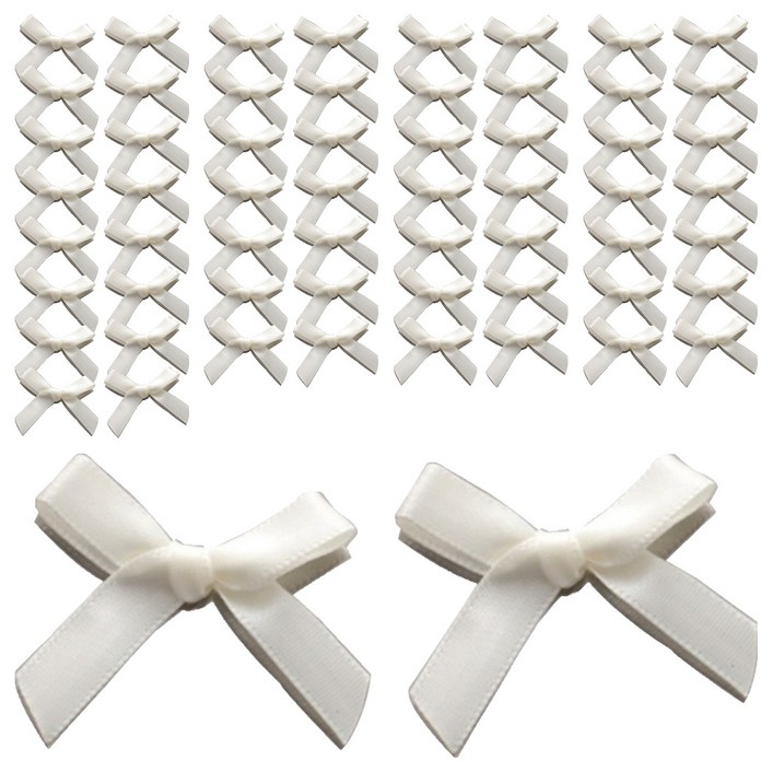 코히모 완성리본 5W0271, 크림, 100개