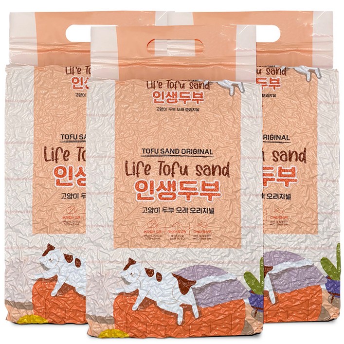 고양이 인생두부 두부모래 오리지널, 10L, 3개, 오리지널