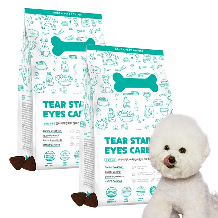 본아페티 강아지 기능성 사료, 눈물개선/눈건강, 1kg, 2개
