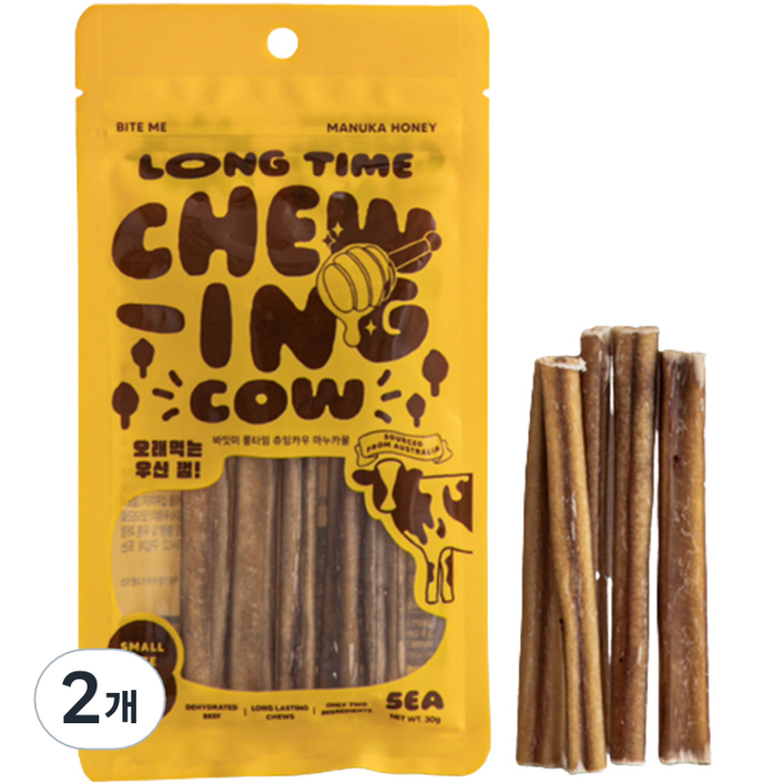 바잇미 강아지 롱타임 츄잉카우 오래먹는 우신껌, 마누카꿀, 30g, 2개