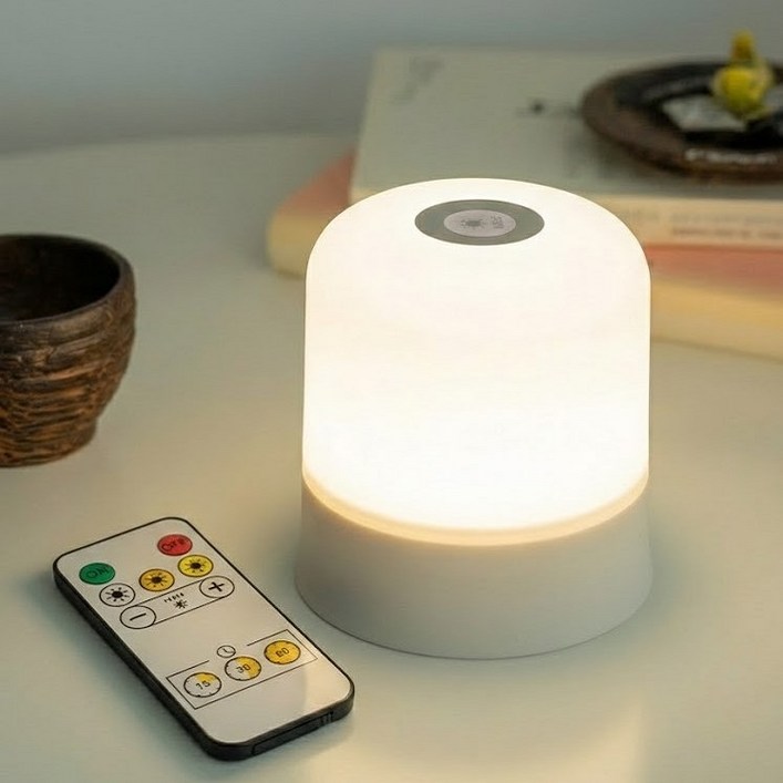 IRENE 무선 3색 컬러체인지 수면 무드등  리모컨 세트