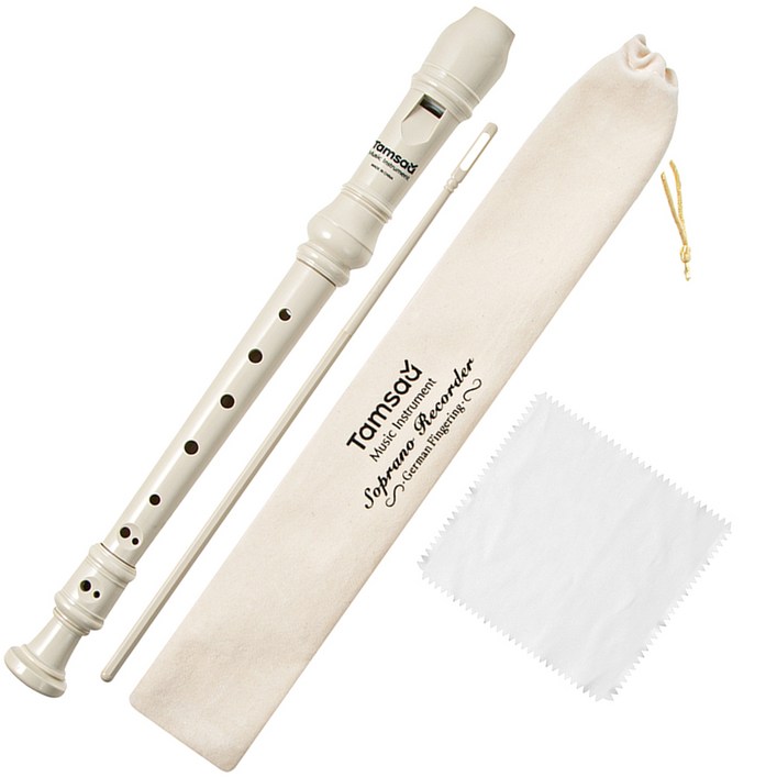 탐사 저먼식 소프라노 리코더 천케이스 악기천 소지봉 세트