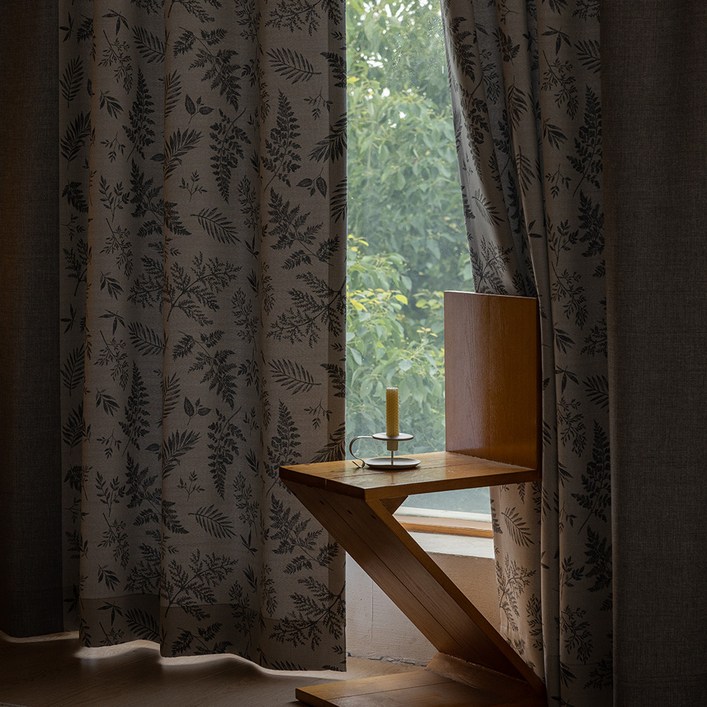 바자르 빛차단 고밀도 3중직 자카드 아일렛 암막커튼세트