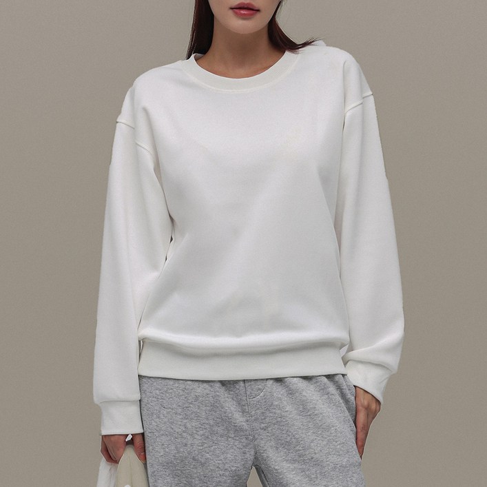 엘쏘 남녀공용 라운드 빅사이즈 긴팔 맨투맨 헤비웨이트 360g